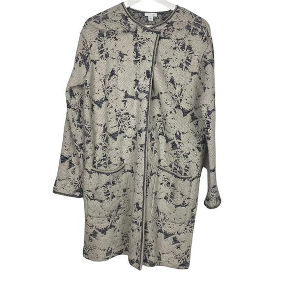 J.Jill Floral Jacquard oatmeal Topper - Picture 6 of 8